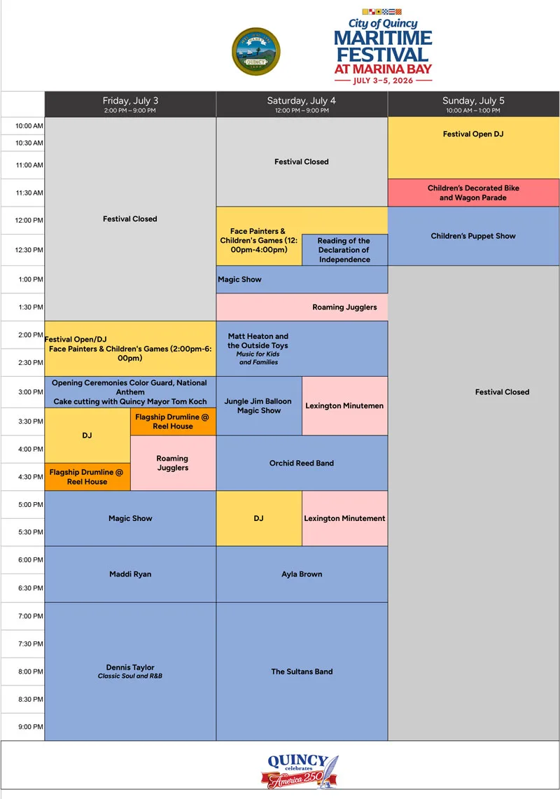 schedule of events